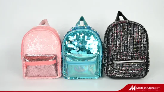 Mochila de lentejuelas para chicas de moda Mochila escolar para mujeres con purpurina a la moda